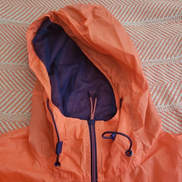 Lands End Men's Full Zip Orange Windbreaker Sz L Outdoors/Vacation/Utility - Picture 4 of 4